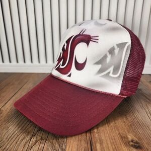 Nissin Washington State Cougars Trucker Hat Cap Snapback Mesh Rope College Foam